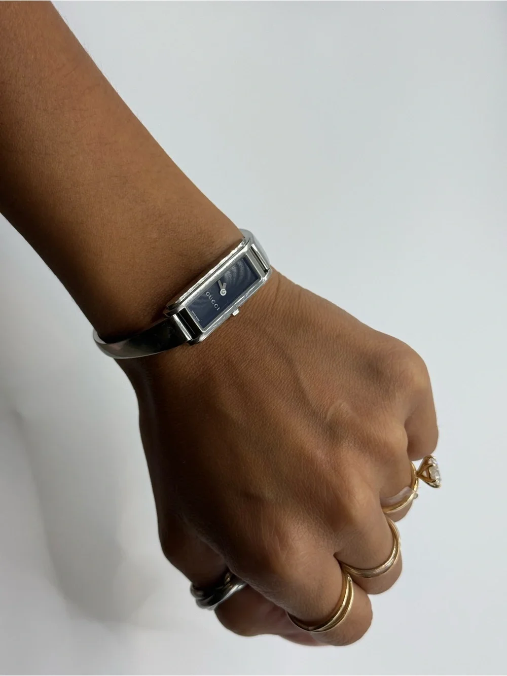 Gucci Silver Bangle Watch